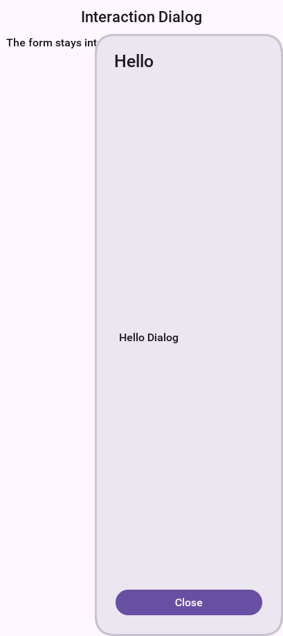 Interaction Dialog