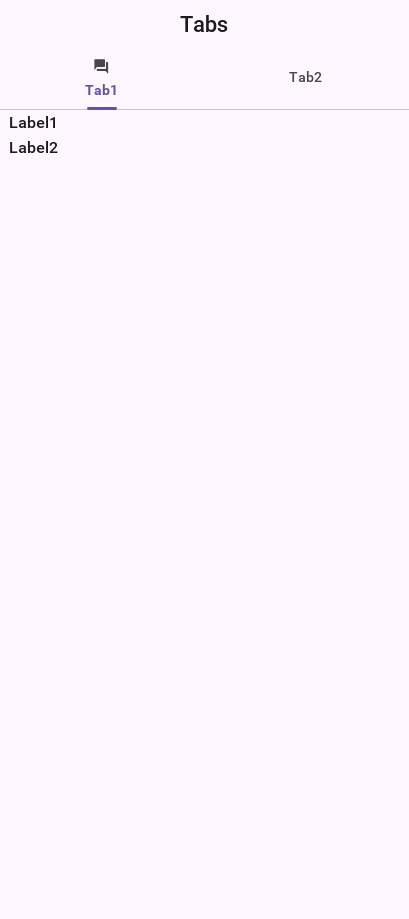 Simple usage of Tabs
